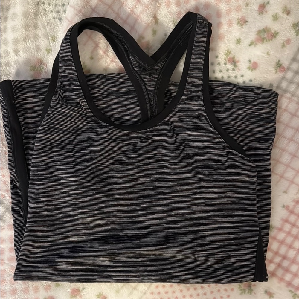 Lululemon Black and Gray Tank Top